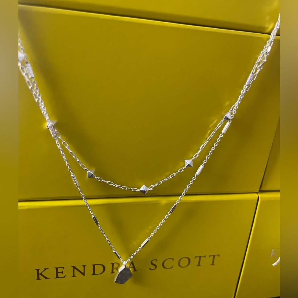 Kendra Scott Clove Multi Necklace Bright Silver